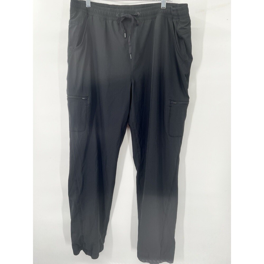 Eddie Bauer Fleece Lined Cargo Jogger Pants Women’s Size 18 Winter Outdoor Black